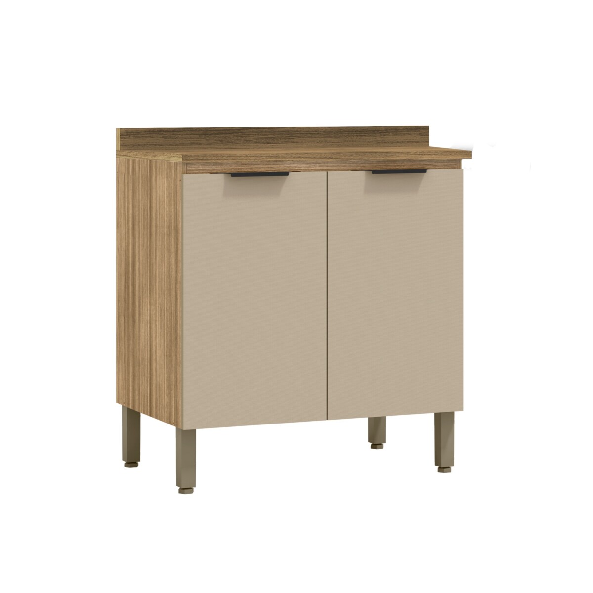 MUEBLE BAJO MESADA PARA COCINA DOS PUERTAS DE 0.80CM SERIE VIV ALUMINIO KITS PARANA - GAMAS DE BEIGE 