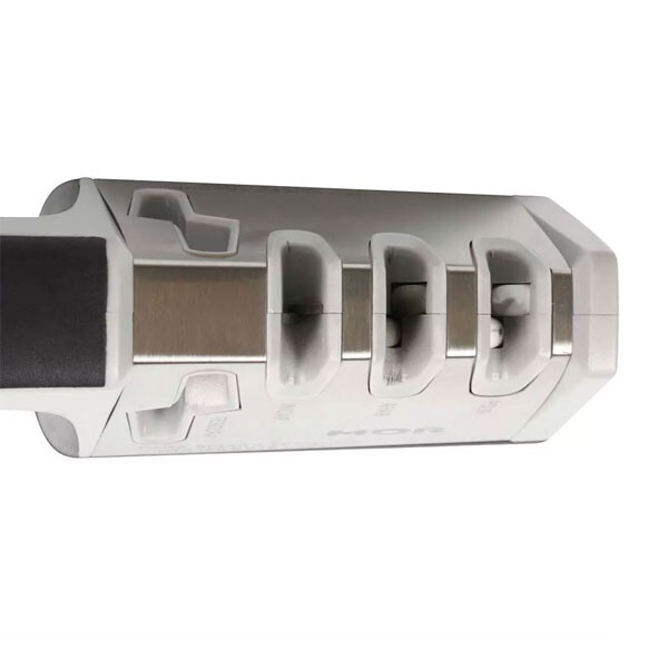 AFILADOR DE CUCHILLOS Y TIJERA 23X8.5 CM. PLATA