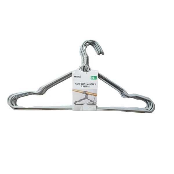 Percha antideslizante 10pcs gris