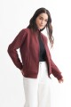 Campera liviana felpa - UNISEX BORDO