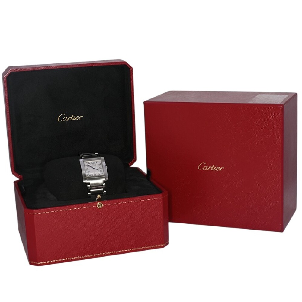 Cartier Tank Francaise mediano WSTA0074 quartz con estuche. Cartier Tank Francaise mediano WSTA0074 quartz con estuche.