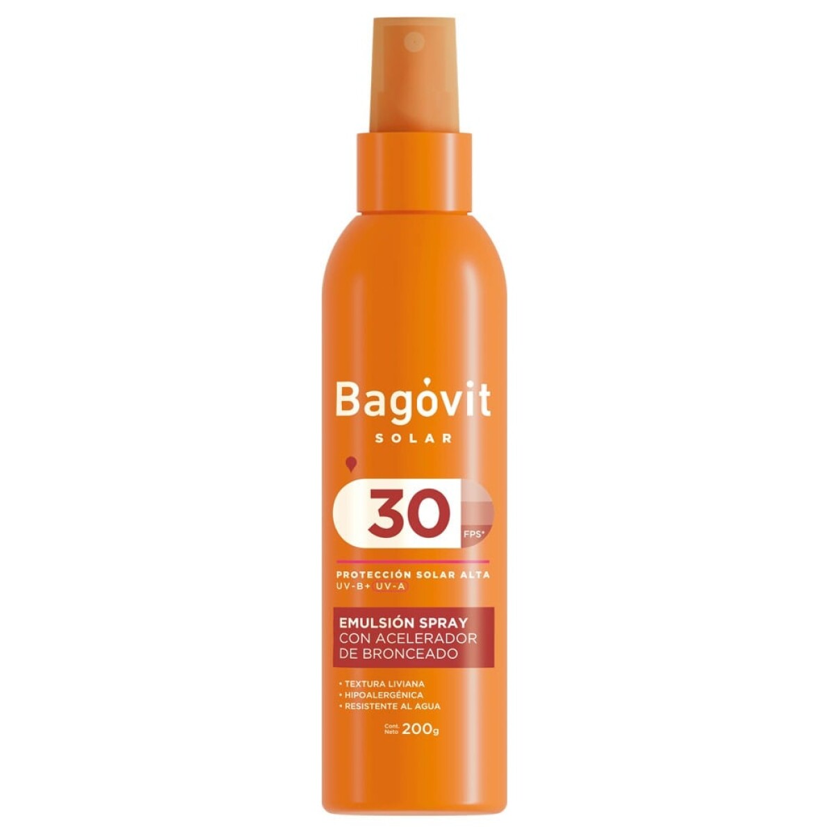 Acelerador de Bronceado Spray FPS 30 200 g – Bagóvit Solar 