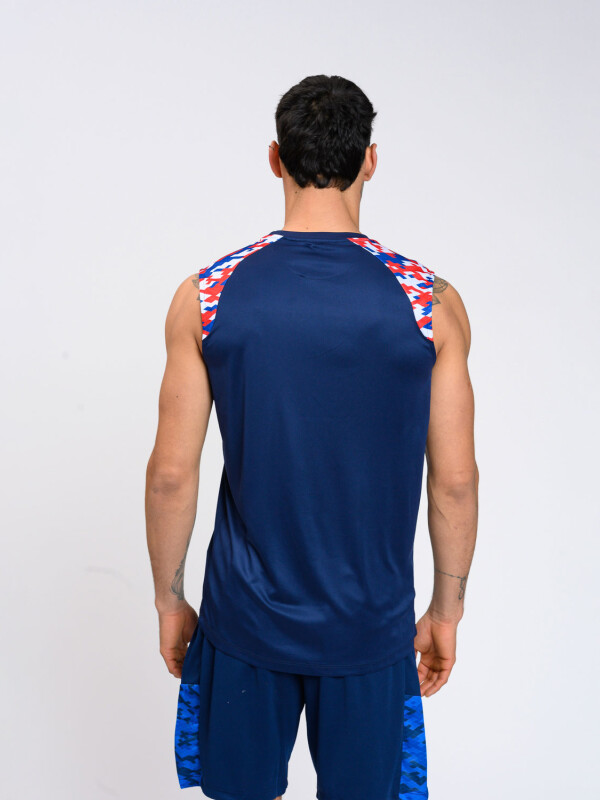 MUSCULOSA PRO TRAINING CAMO Nacional Hombre Azul Marino
