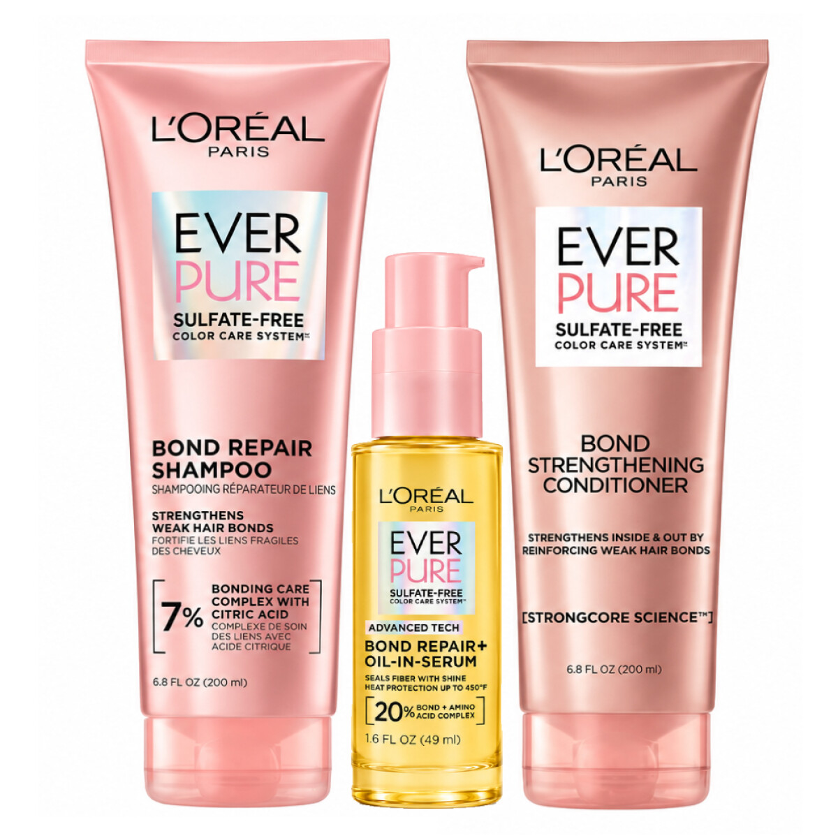 Pack L'Oréal Paris EverPure Bond Repair Rutina Capilar Reparadora 