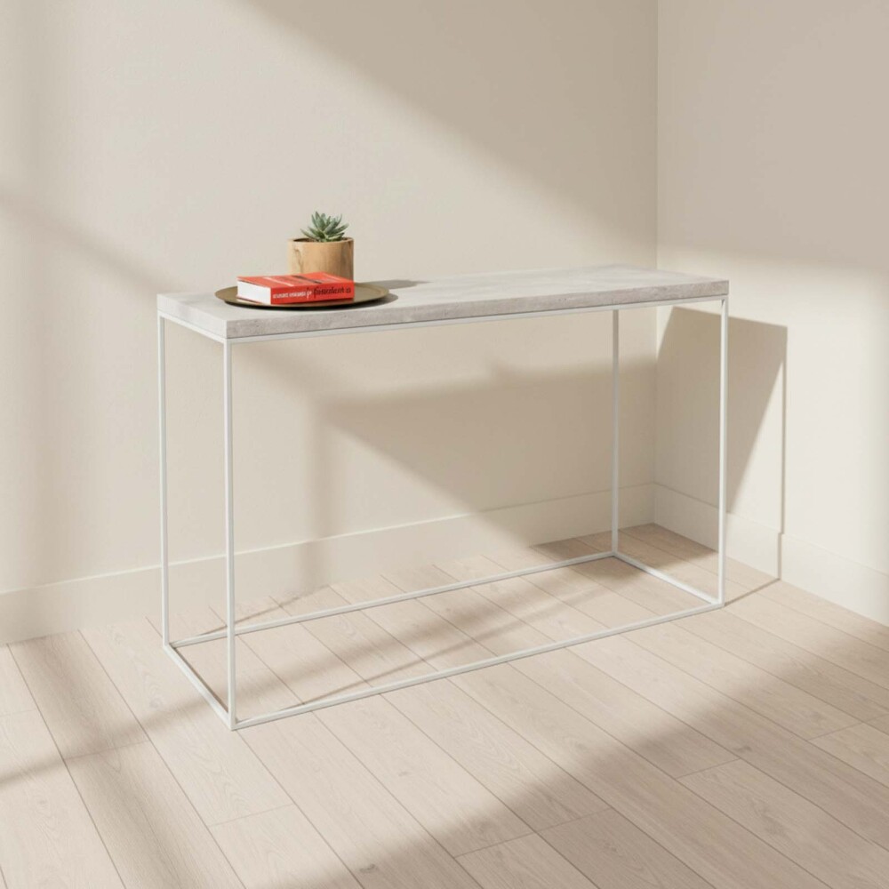 CONSOLA CEMENTO BLANCO STONE