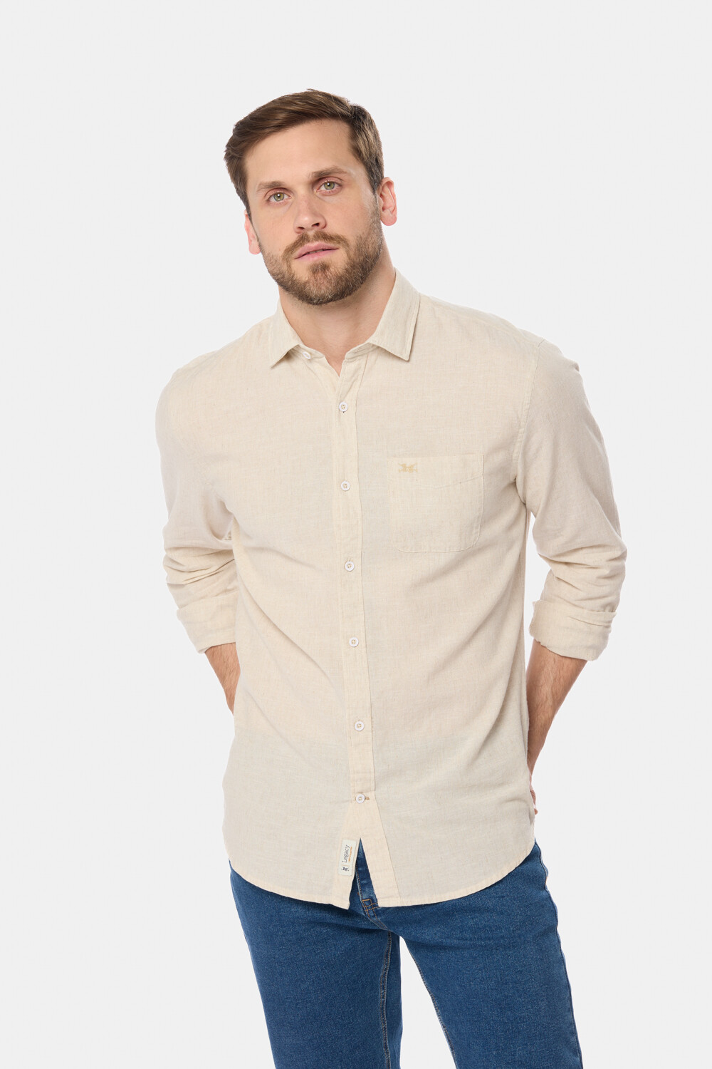 CAMISA DE LINO Beige
