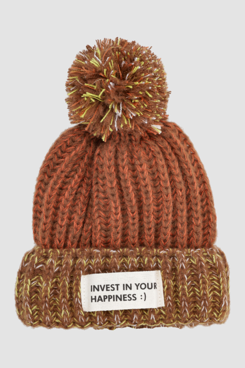 Gorro bicolor Marron