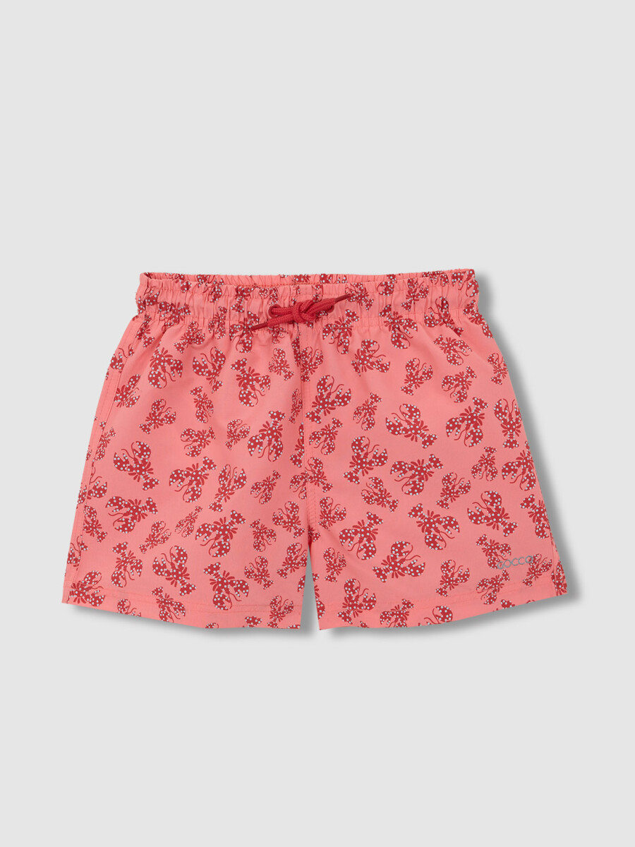 Bañador Estampado Langosta Rosa