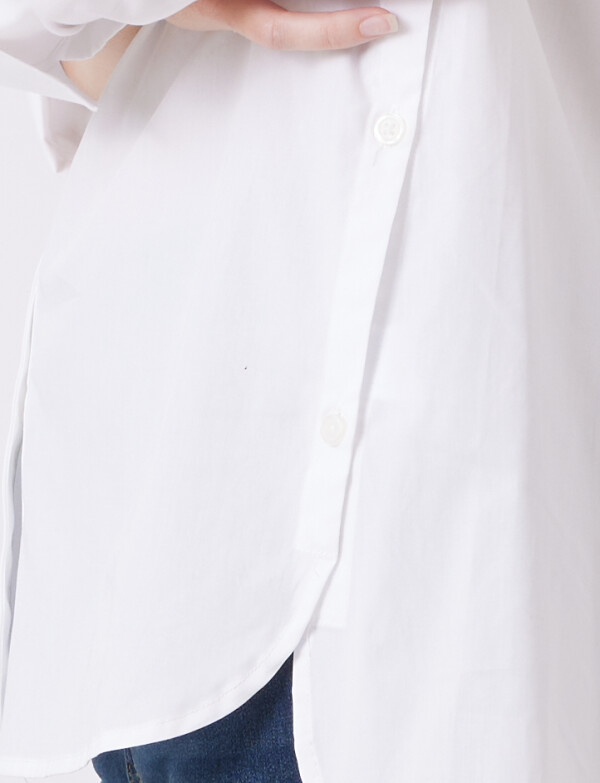 Camisa Oversize Algodon BLANCO