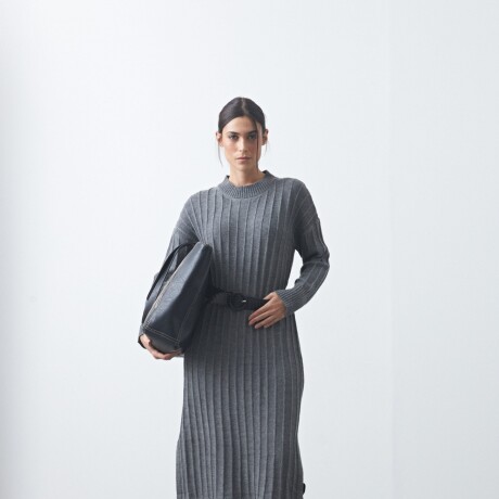 VESTIDO SIMEON Gris Osc Melange