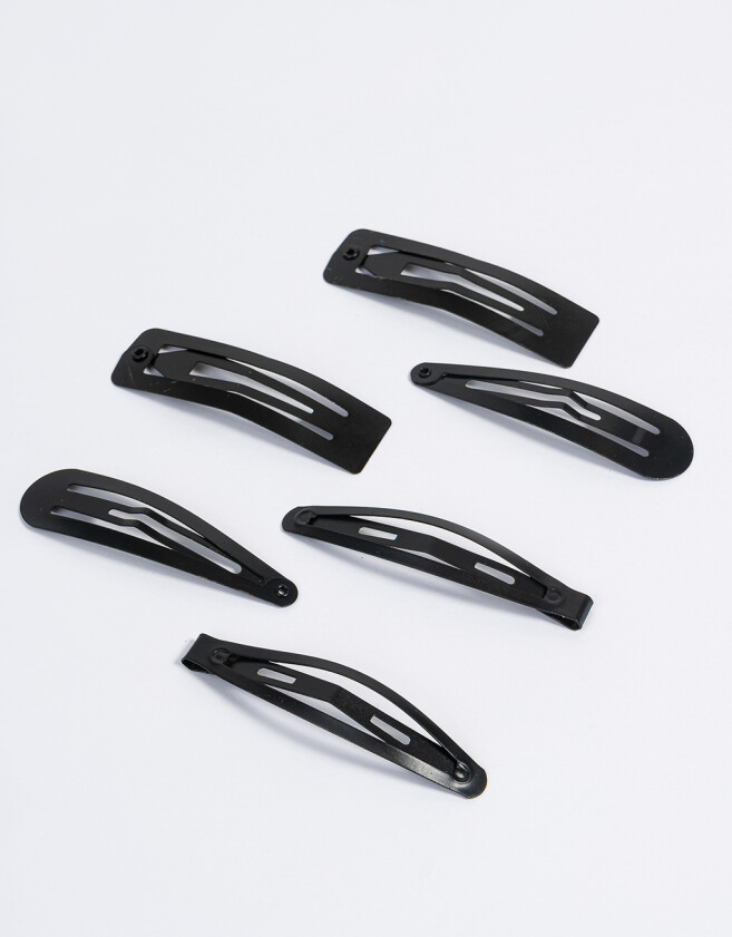 Hebillas Tic Tac Metallic Set De Hebillas - Negro