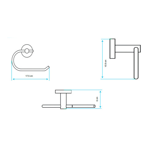 PORTA ROLLO BLANCO AQUALIA 17.5CM 000
