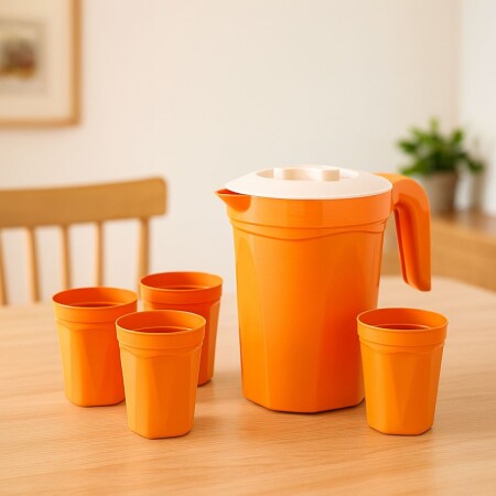 JARRA CON 4 VASOS COLOR JARRA CON 4 VASOS COLOR