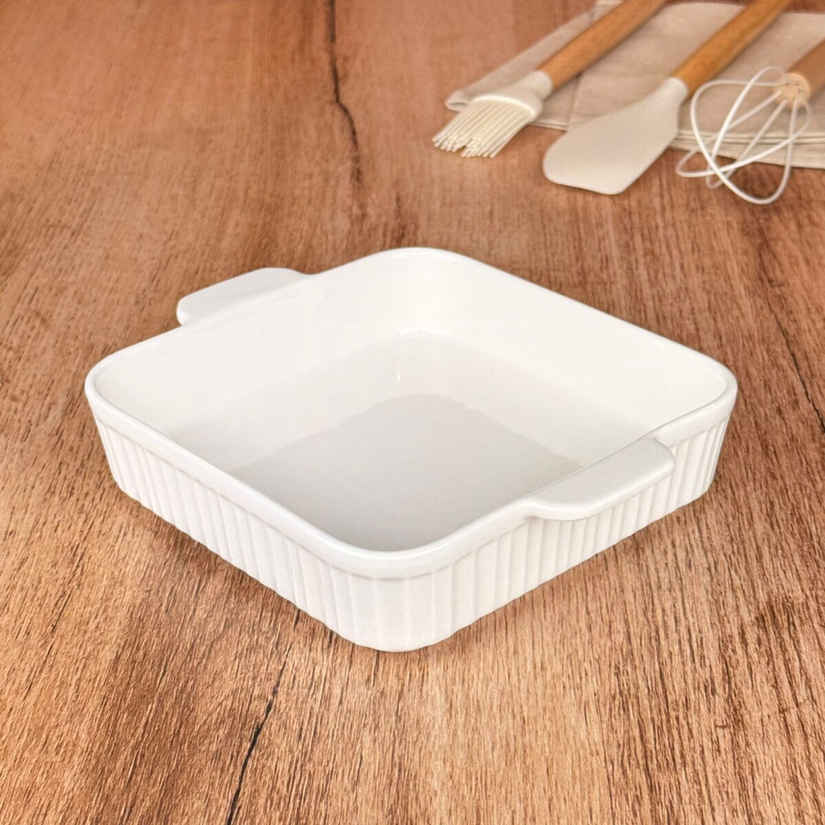 Fuente Cuadrada Para Servir De Cerámica 25cm x 15cm x 5cm 