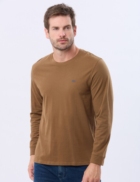 REMERA LISA DE ALGODÓN Mostaza