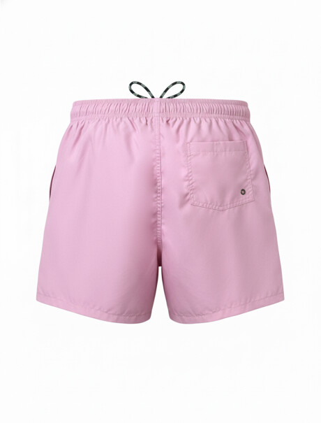 Short de baño liso rosa