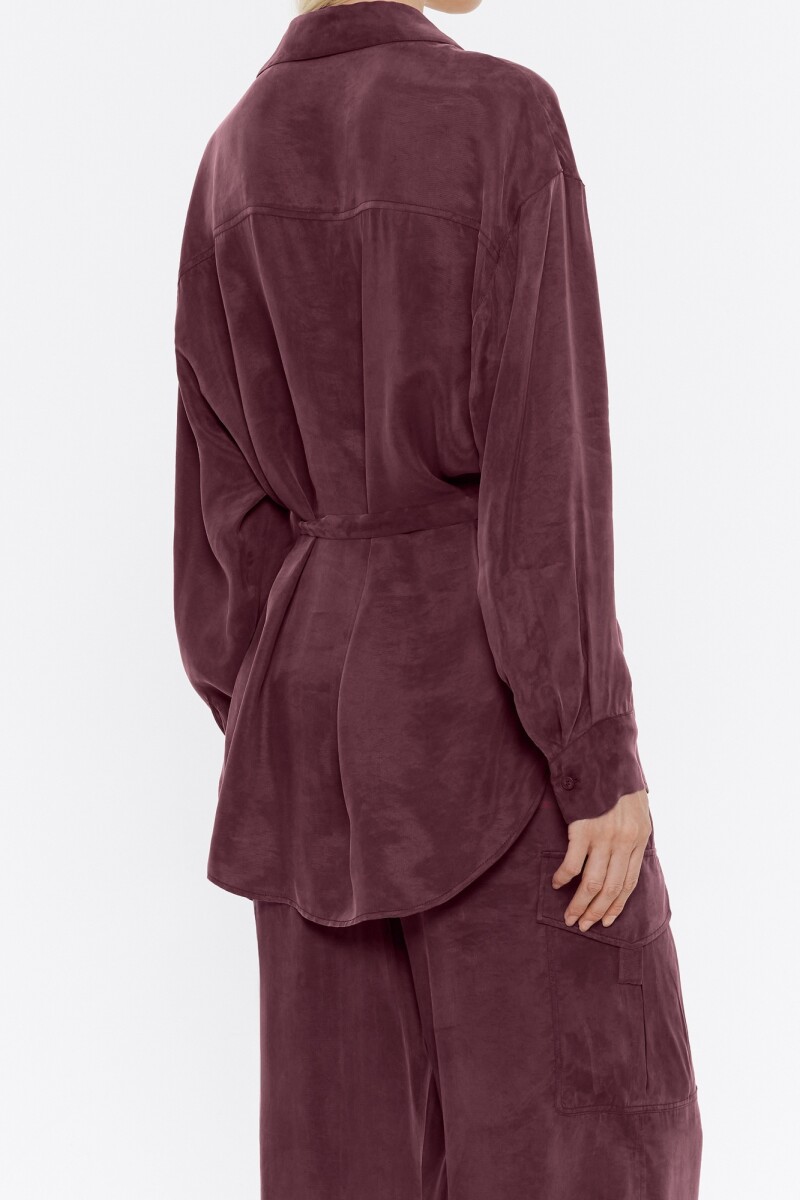 CAMISA FLUIDA CINTURÓN Bordo