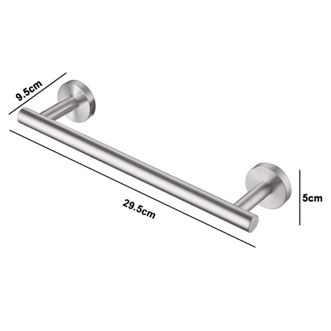 Toallero gris de acero inoxidable para amurar Toallero Gris De Acero Inoxidable Para Amurar