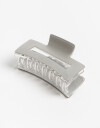 Broche Acrilico Broche Grande Rectangular. - Gris Claro