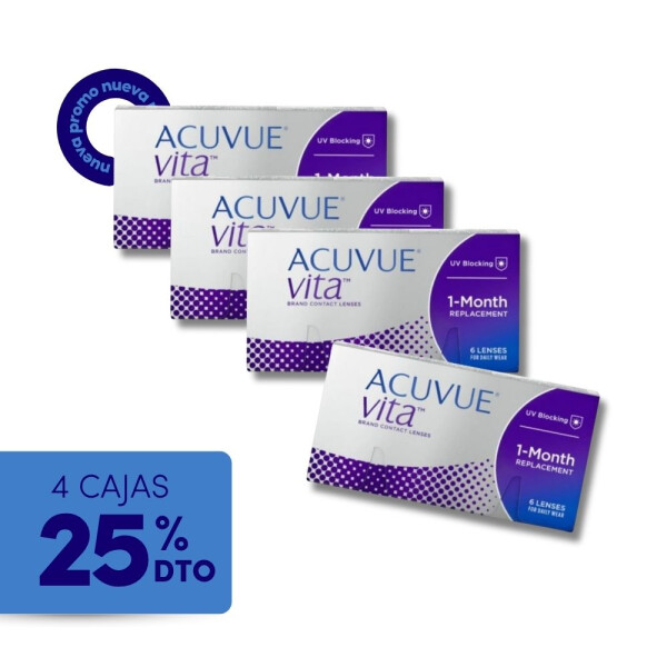 Acuvue Vita Esferico - PROMO 4 Cajas Acuvue Vita Esferico - Promo 4 Cajas
