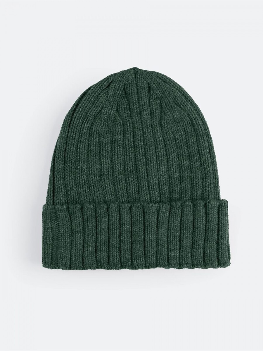 GORRO UNISSEX EN TEJIDO DE PUNTO - VERDE 