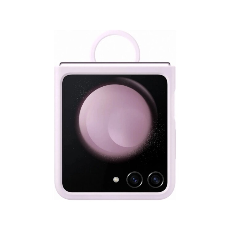 Funda Samsung Silicone Case con Anillo para Galaxy Z Flip5 Lavender