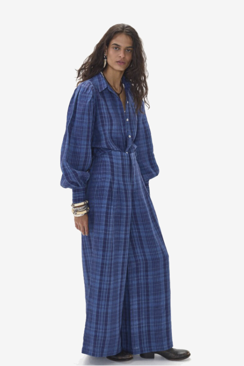 CAMILLE LINEN SHIRT Azul