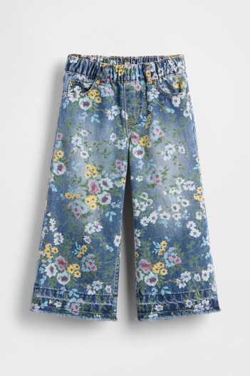 Jean Baggy Floral Toddler Niña Floral Print