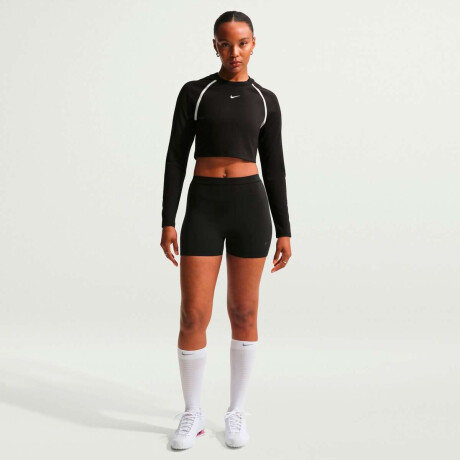 Remera Nike Street Manga Larga Body Bold Cr De Mujer Negro