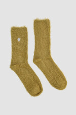 Medias mohair extra y bordado Marron