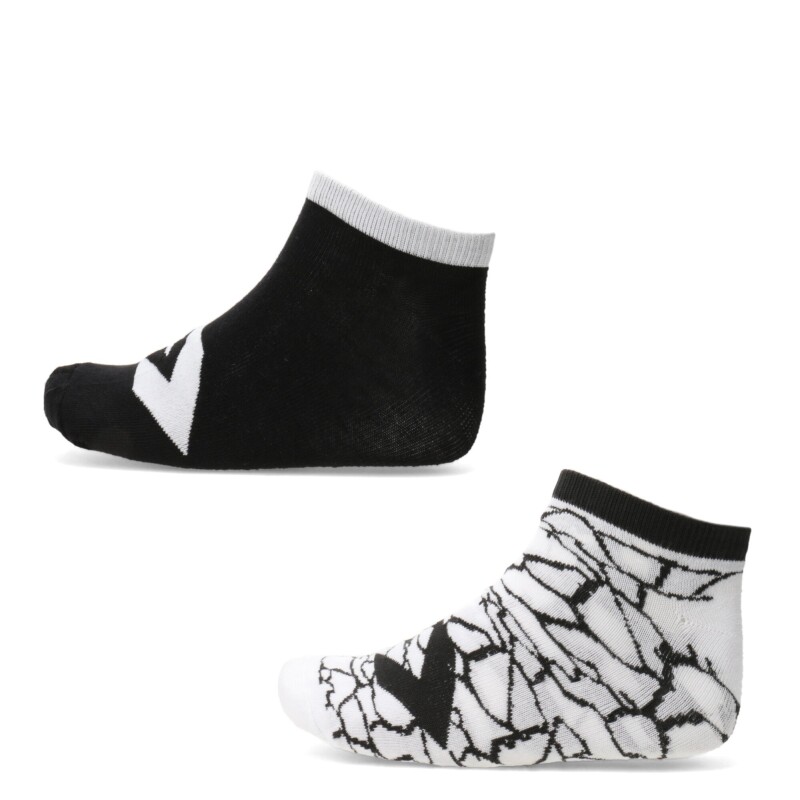 Medias de Mujer Converse x2 Craquel Blanco - Negro