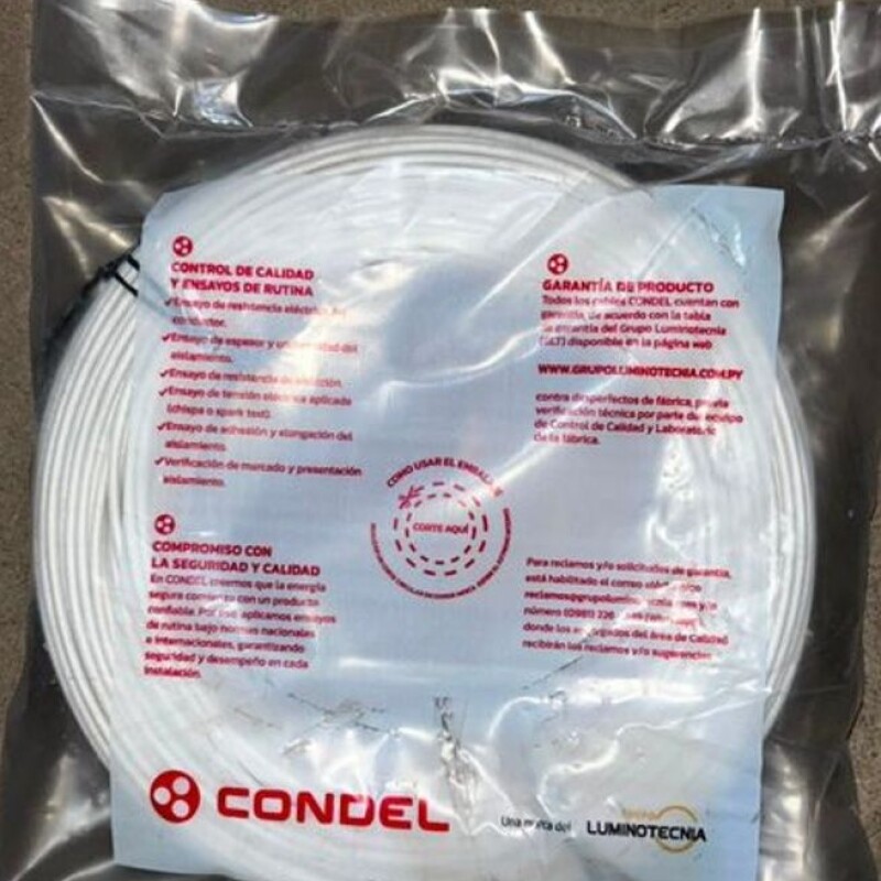 CABLE MULTIFILAR 2,00MM2 BLANCO CONDEL CABLE MULTIFILAR 2,00MM2 BLANCO CONDEL