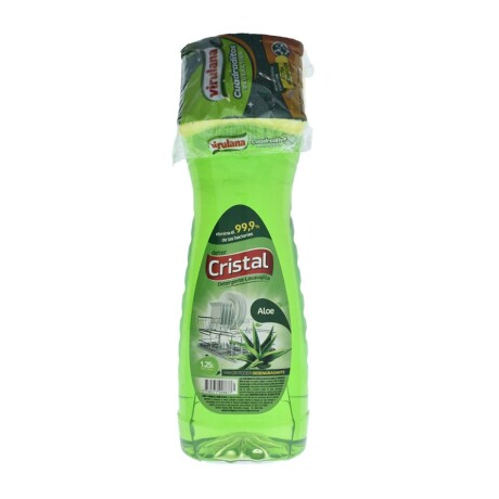 DETERGENTE CRISTAL ALOE + ESPONJA 1.25LTS 001