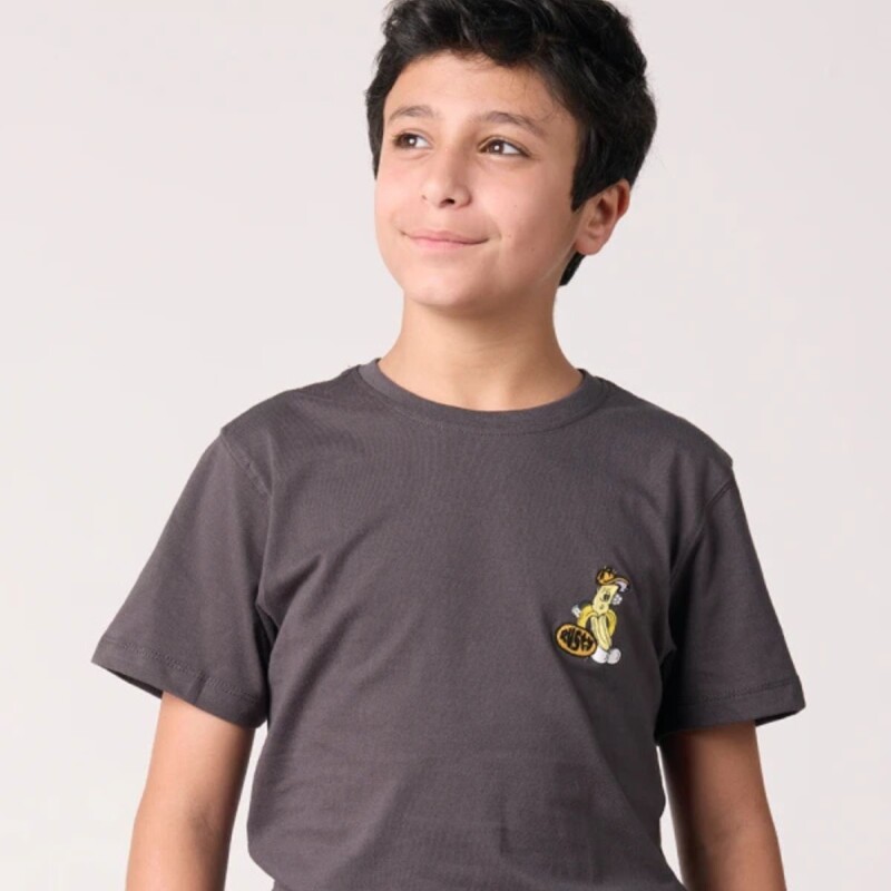 Remera Niño Rusty Gris Oscuro