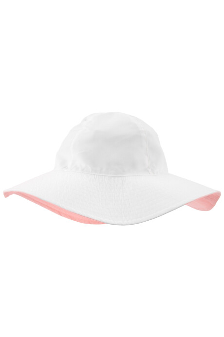 Gorro reversible de algodón con protección UPF 50+. Talles 2-4T Sin color