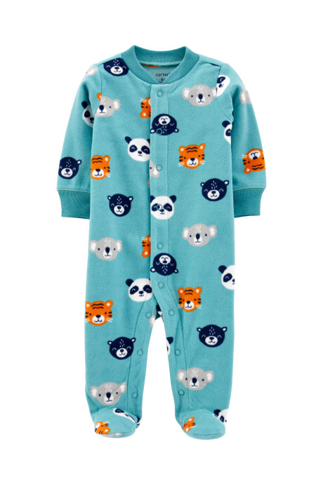 Pijama con Pie Manga Larga Animales Micropolar 0