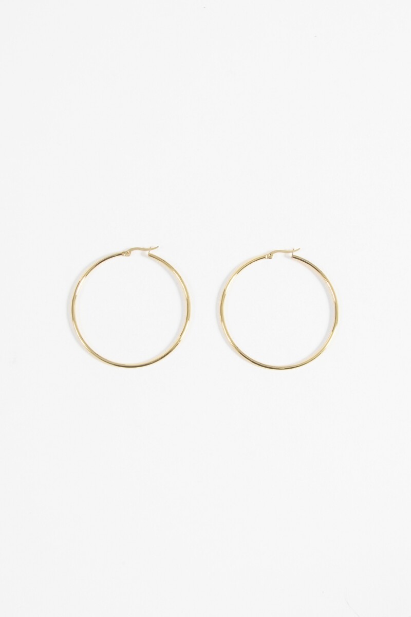 Aros acero extra large dorado