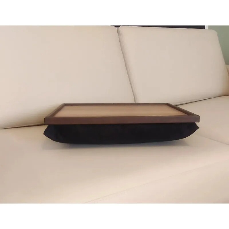Bandeja Para Sofa Con Base Almohada - Color Chocolate con negro Bandeja Para Sofa Con Base Almohada - Color Chocolate con negro