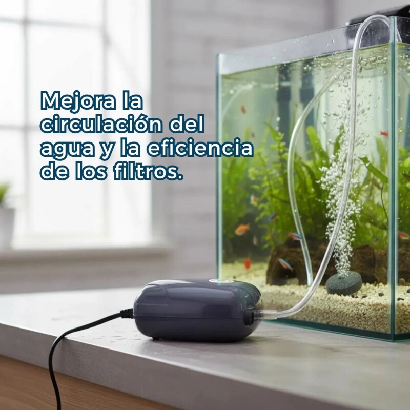 OXIGENADOR BOMBA DE AIRE PARA PECERAS ACUARIO 2 SALIDA OXIGENADOR BOMBA DE AIRE PARA PECERAS ACUARIO 2 SALIDA