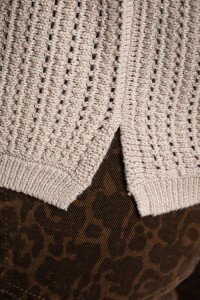 Sweater Texturado Lurex Gris