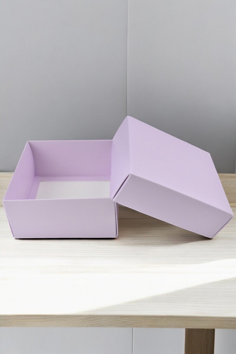 Caja Cuadrada 12x12x6 cm - LILA 