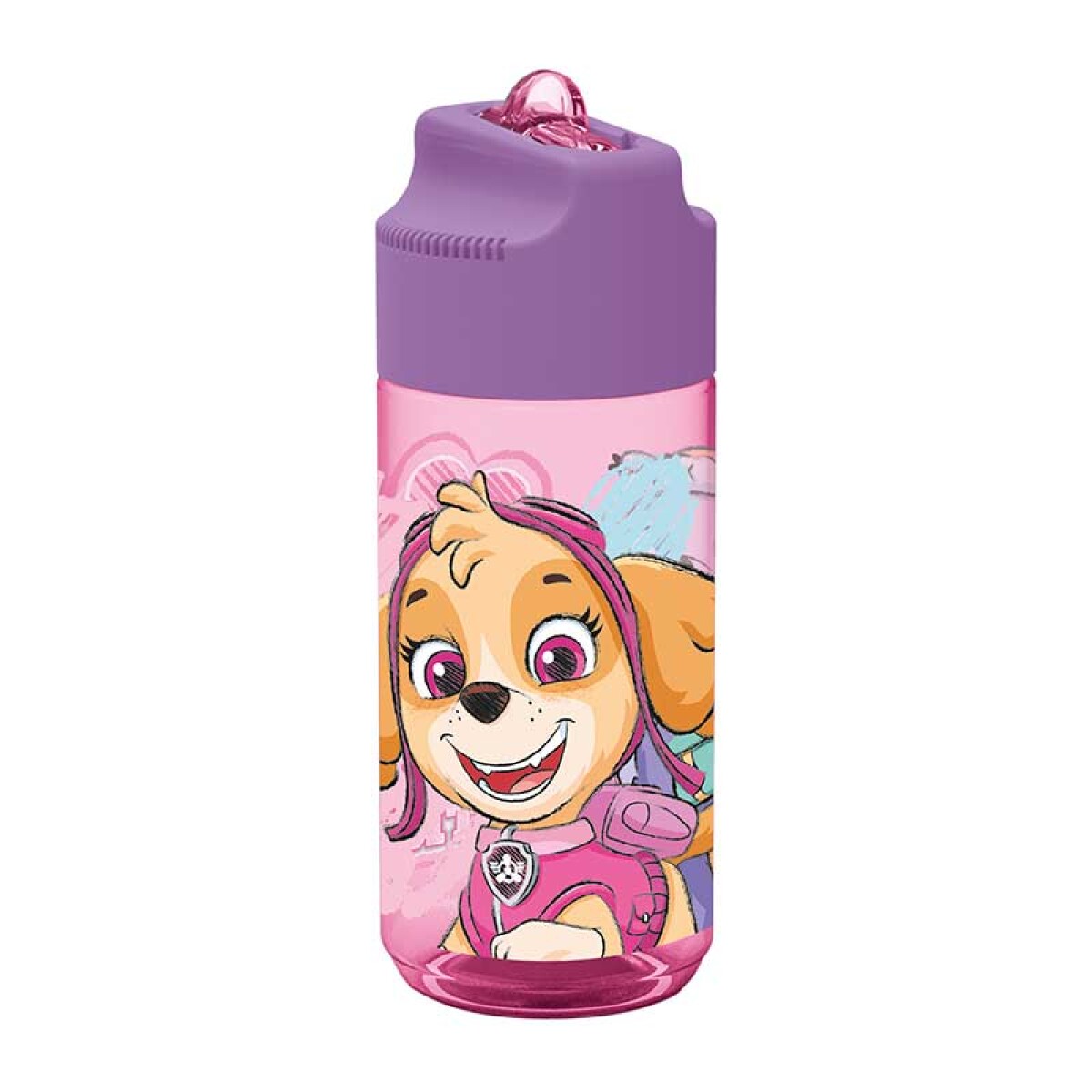 Botella Tritán Paw Patrol 430 ml con Pajita - Paw Patrol Rosa 