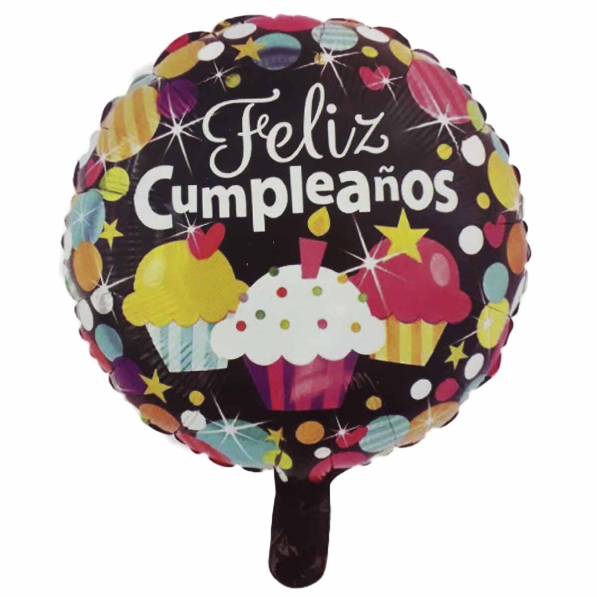 Globo Helio feliz cumpleaños - cupcake 