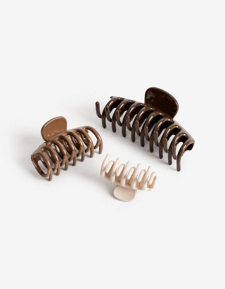 Broches Sets Acrilico Set De Broches - Combinacion Tricolor