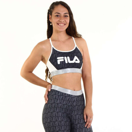 Fila Top Mujer Train Elastic Ii Blanco-Negro