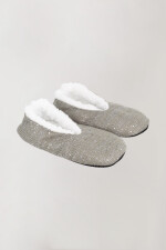 Pantumedias lentejuelas con antideslizante Gris melange