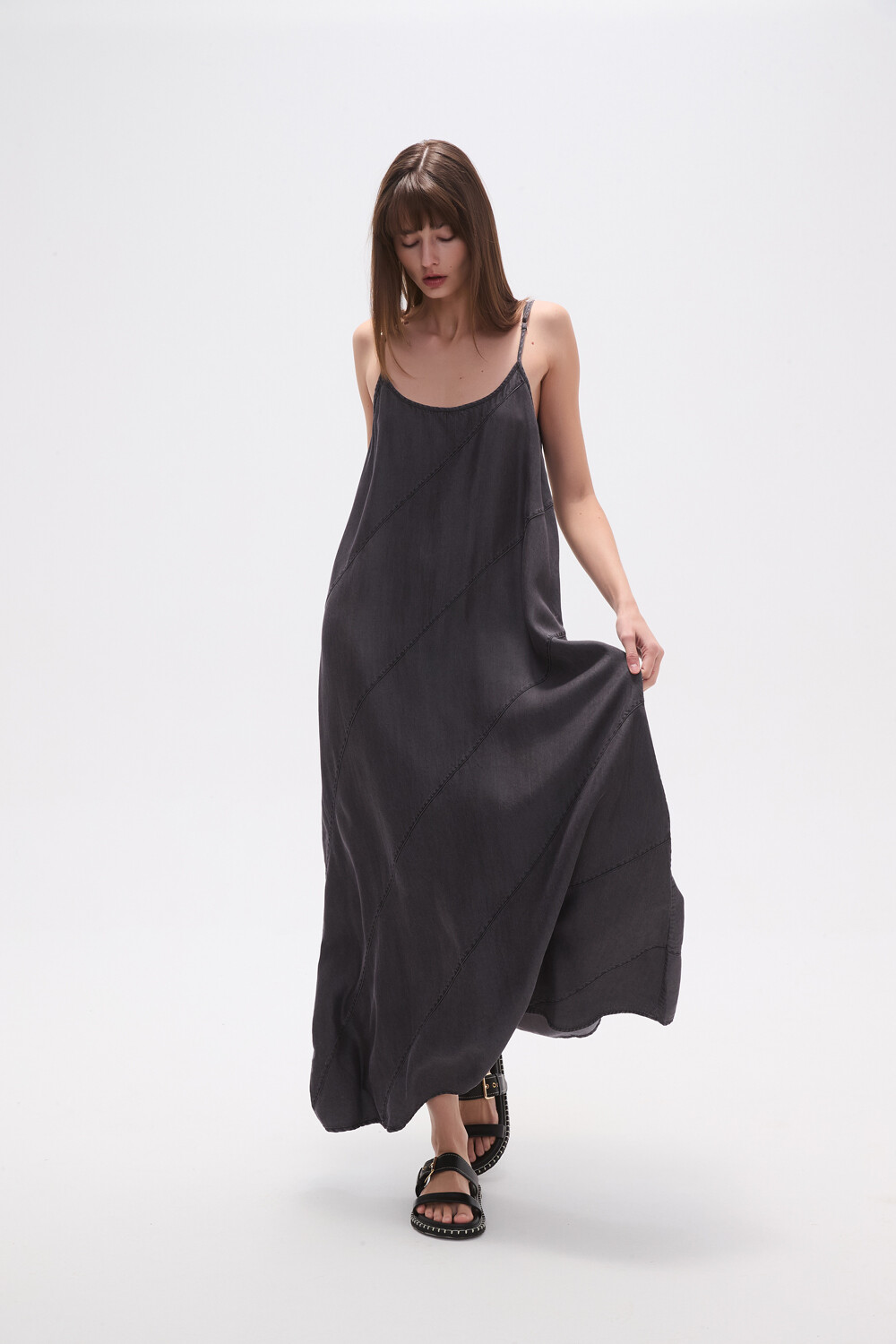 Vestido Miragoane Gris Medio