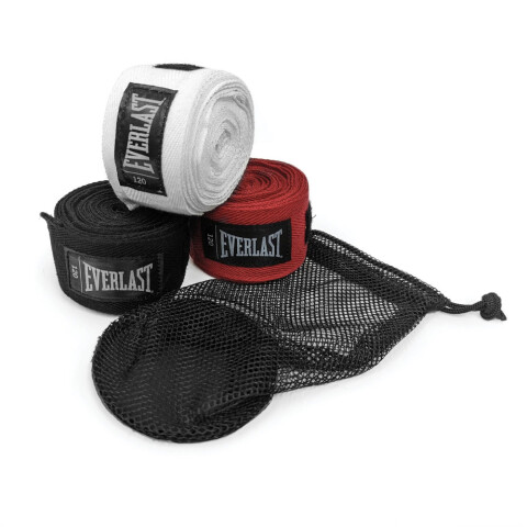 JUEGO DE 3 VENDAS EVERLAST 120" BK/WT/RD BLACK/WHITE/RED