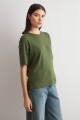 Remera oversized verde oliva