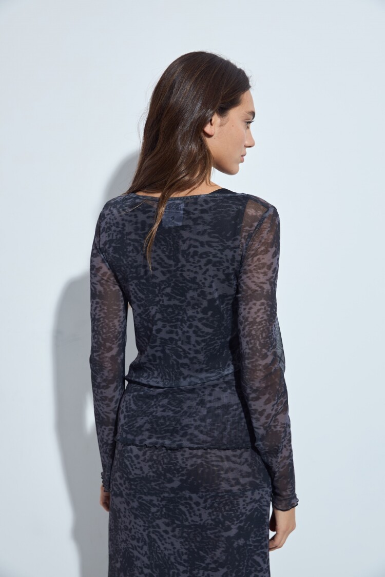 TOP PIETRO Animal Print